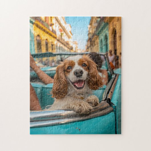 King Charles Cocker Spaniel Takes Selfies in Cuba ジグソーパズル (縦)