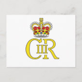 King Charles III cypher postcard ポストカード (正面)