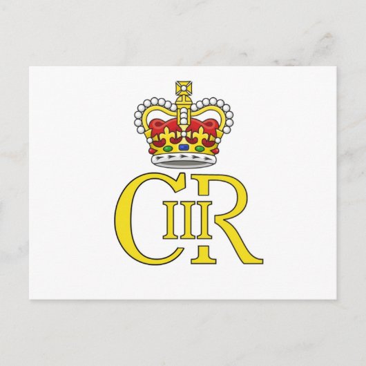 King Charles III cypher postcard ポストカード (正面)
