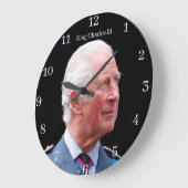 King Charles lll Acrylic Wall Clock ラージ壁時計 (傾斜)
