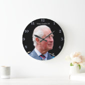 King Charles lll Acrylic Wall Clock ラージ壁時計 (ホーム)