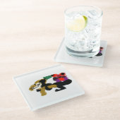 king charles spaniel ガラスコースター (アングル)