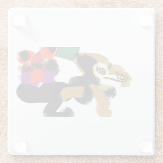 king charles spaniel ガラスコースター (裏面)