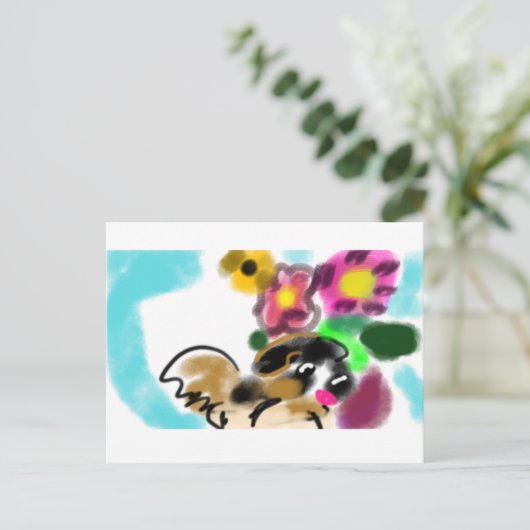 King charles spaniel  ポストカード (スタンド正面)