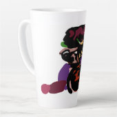 king Charles spaniel and roses sweet  カフェラテマグ (左アングル)