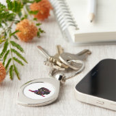 king Charles spaniel and roses sweet  キーホルダー (側面)