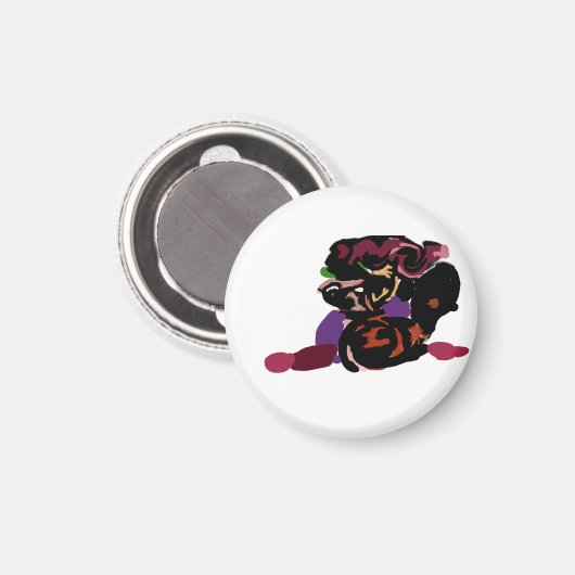 king Charles spaniel and roses sweet  マグネット (正面/裏面)