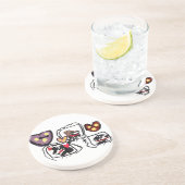 King Charles Spaniel hearts  コースター (側面)