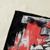 King Chess Piece Urban Grunge ビーチタオル (インサイチュ)