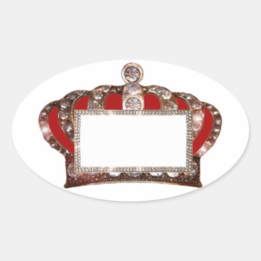 King Crownラベルをパーソナライズ 楕円形シール (正面)
