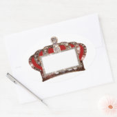 King Crownラベルをパーソナライズ 楕円形シール (封筒)