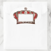 King Crownラベルをパーソナライズ 楕円形シール (バッグ)