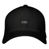 King Custom Black Versatile Headwear Style-Hat  刺繍入りキャップ (正面)