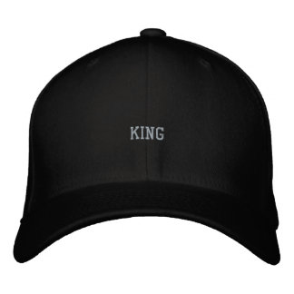 King Custom Black Versatile Headwear Style-Hat  刺繍入りキャップ