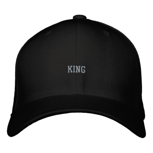 King Custom Black Versatile Headwear Style-Hat  刺繍入りキャップ (正面)