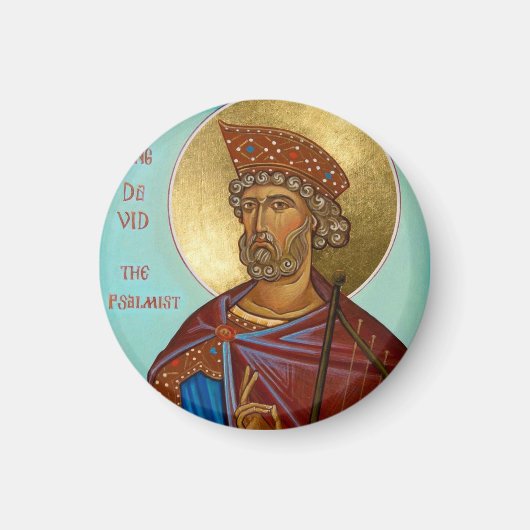King David the Psalmist Orthodox Icon magnet マグネット (正面)