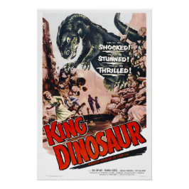 KING DINOSAIR Horror Monster Movie Poster  ポスター