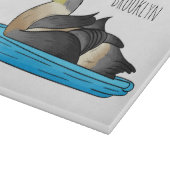 King eider bird cartoon illustration カッティングボード (角)