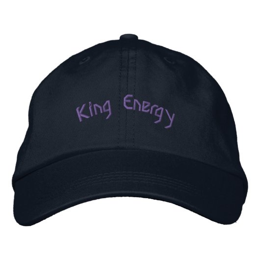 King Energy Navy Adjustable Bold Classic Look Men 刺繍入りキャップ (正面)