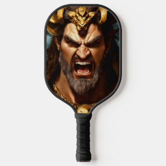 King Fighter Logo Black Pickleball Paddle Cover ピックルボールラケット