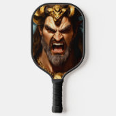 King Fighter Logo Black Pickleball Paddle Cover ピックルボールラケット (裏面)
