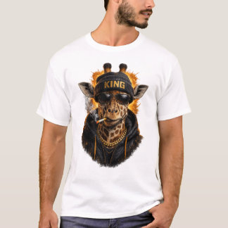 King Giraffe Streetwear T-Shirt – Urban Animal Des Tシャツ