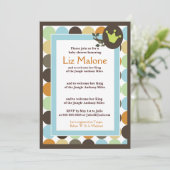 KING in the Jungle 5 x 7ベビーシャワー招待状 招待状 (スタンド正面)