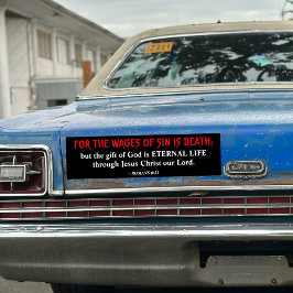 King James Bible Romans 6:23 Gospel Christian バンパーステッカー