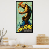 King Kong Horror Monster Movie Poster  ポスター (キッチン)