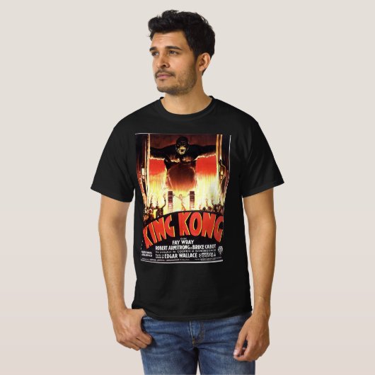 King Kong Scifi Alien Comic Comics 80s 70s Retro Tシャツ (正面フル)