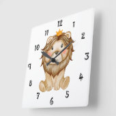 King Lion Face Wall Clock スクエア壁時計 (傾斜)