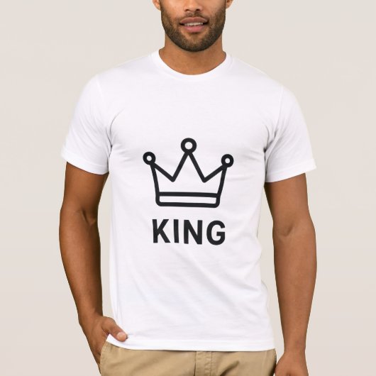 King Matching Shirts – Minimal Crown Line  Tシャツ (正面)