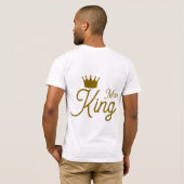 King Matching Shirts – Minimal Crown Line  Tシャツ (裏面フル)