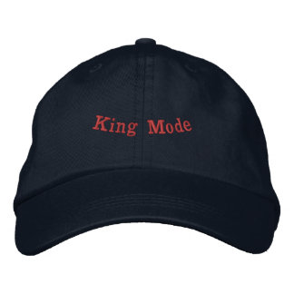 King Mode-Hat Navy Adjustable Royal Attitude Men 刺繍入りキャップ