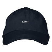 KING Navy-Hatは、あらゆる大事な行事メンズに最適 刺繍入りキャップ (正面)