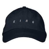 KING Navy-Hatは、あらゆる大事な行事メンズに最適 刺繍入りキャップ (正面)