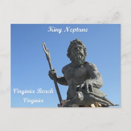 King Neptune、バージニア州バージニアビーチ ポストカード (正面)