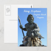 King Neptune、バージニア州バージニアビーチ ポストカード (正面/裏面)