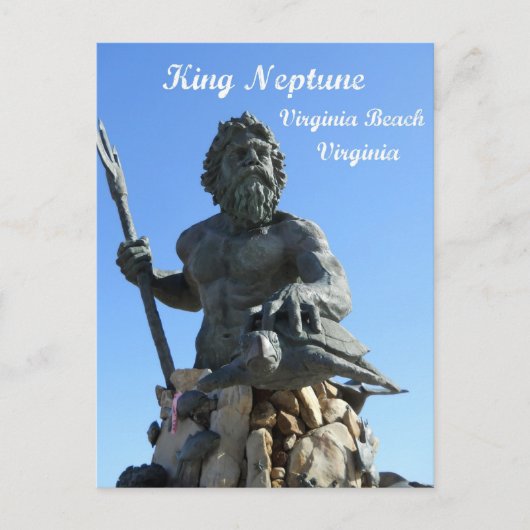 King Neptune、バージニア州バージニアビーチ ポストカード (正面)
