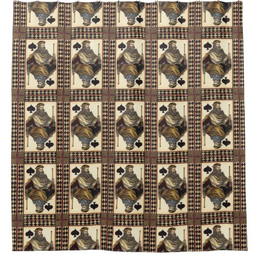 King ofスペード遊ズカードby Vision Studio シャワーカーテン (正面)