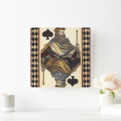 King ofスペード遊ズカードby Vision Studio スクエア壁時計 (ホーム)