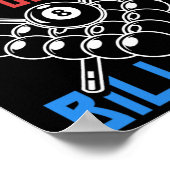 King Of Billiards Snooker Pool Billiards Rack Cue  ポスター (角)