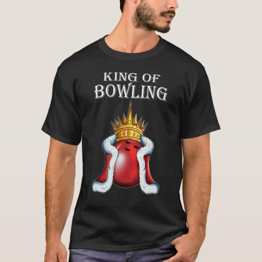 King Of Bowling Fan Young Man Bowler Bowling King Tシャツ (正面)