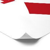 King of Diamonds Red Playing Card ポスター (角)