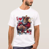 King of Hearts — Bold Royal Playing Card Illustrat Tシャツ (正面)