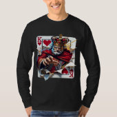 King of Hearts — Bold Royal Playing Card Illustrat Tシャツ (正面)