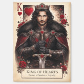 King of Hearts Gothic Tarot Card Magnet マグネット (正面)