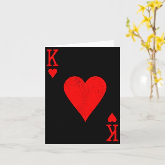 King Of Hearts Matching Couple Saint Valentine's D カード (黄色い花)