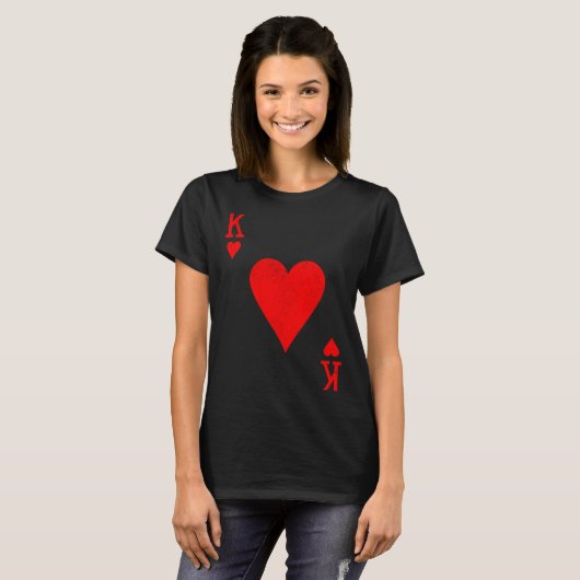 King Of Hearts Matching Couple Saint Valentine's D Tシャツ (正面フル)