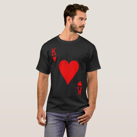 King Of Hearts Matching Couple Saint Valentine's D Tシャツ (正面フル)